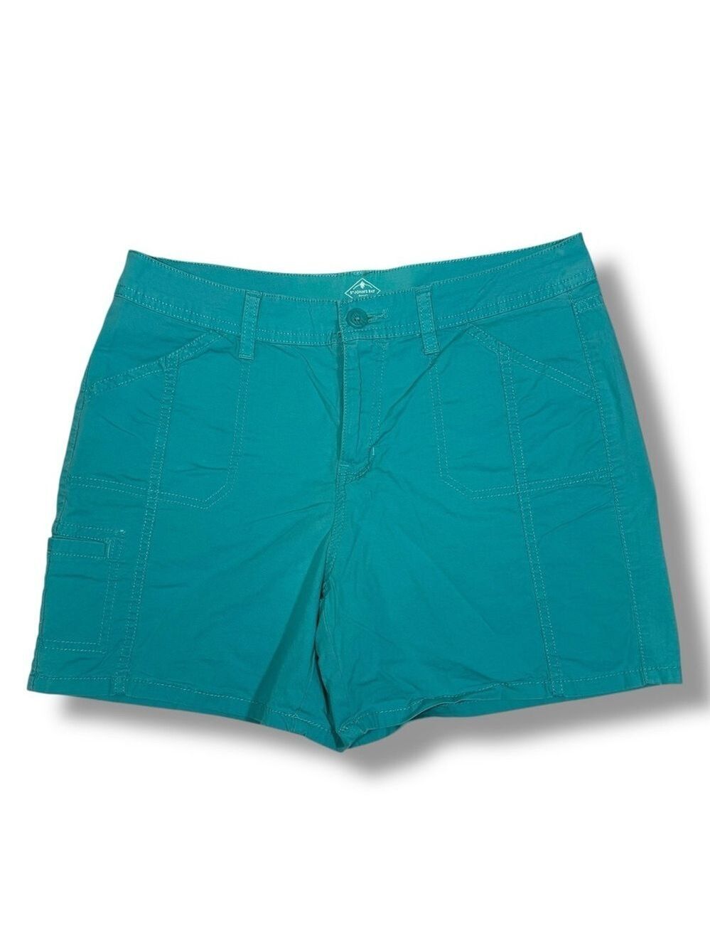 St. John's Bay Women’s Everyday Cargo Pocket Shorts Turquoise Size 6